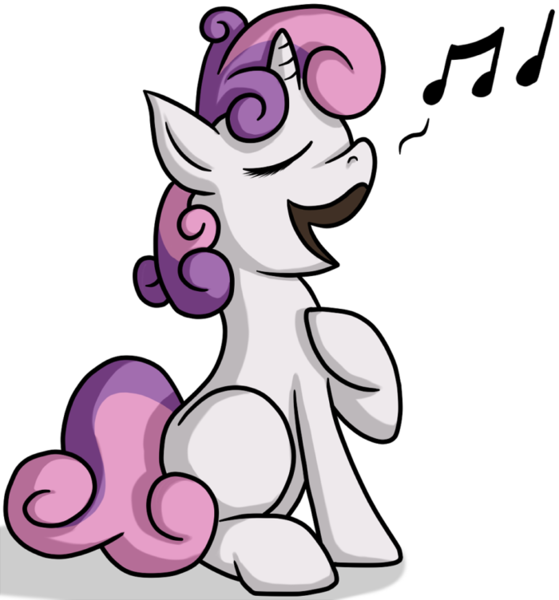 Size: 700x752 | Tagged: artist:bingodingo, derpibooru import, safe, singing, solo, sweetie belle