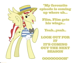 Size: 887x768 | Tagged: safe, artist:scissorsrunner, derpibooru import, flim, alicorn, pony, fiesta equestria, male, princess flim, race swap, simple background, solo, stallion, text, transparent background