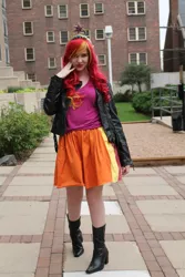 Size: 640x960 | Tagged: safe, derpibooru import, sunset shimmer, human, equestria girls, cosplay, irl, irl human, photo, solo