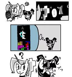 Size: 636x676 | Tagged: artist:sukaponta, ask-gothtwi, ask princess cube, askprincesscube, dark, derpibooru import, japanese, safe, tetris