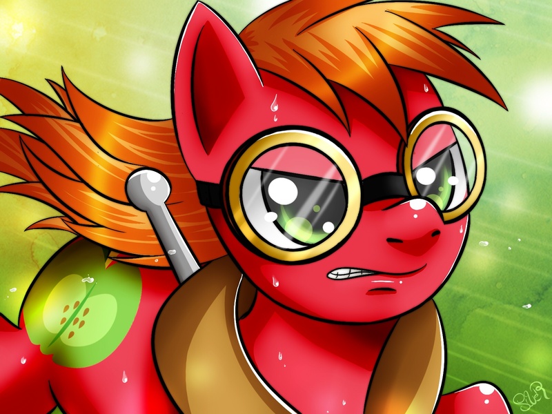 Size: 1600x1200 | Tagged: safe, artist:princesssilverglow, derpibooru import, big macintosh, earth pony, pony, goggles, male, solo, stallion