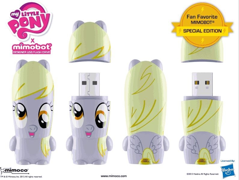 Size: 796x599 | Tagged: safe, derpibooru import, official, derpy hooves, pegasus, pony, butt wings, female, flash drive, mare, merchandise, mimobot, special edition, that one nameless background pony we all know and love, usb