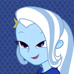 Size: 600x600 | Tagged: safe, derpibooru import, trixie, equestria girls, costanza face, george costanza, ishygddt, seinfeld, smug, solo