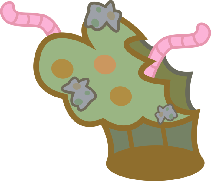 Size: 6488x5587 | Tagged: absurd resolution, applebuck season, artist:fureox, baked bads, derpibooru import, earthworm, muffin, no pony, safe, simple background, transparent background, vector, worm