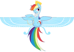 Size: 5287x3708 | Tagged: absurd resolution, artist:aaronmk, beard, emblem, fake beard, faravahar, guardian angel, persia, rainbow dash, religion, ring, safe, simple background, solo, transparent background, vector, zoroastrianism