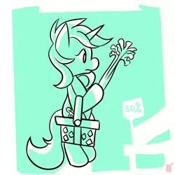 Size: 1000x1000 | Tagged: safe, artist:fauxsquared, derpibooru import, lyra heartstrings, pony, basket, bipedal, celery, solo