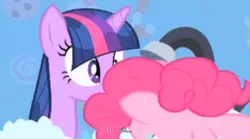 Size: 854x475 | Tagged: derpibooru import, feeling pinkie keen, out of context, pinkie pie, safe, screencap, twilight sparkle, youtube caption