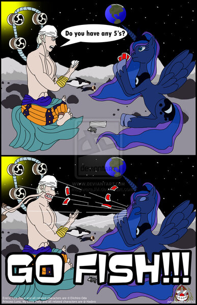 Artist Mugiwarajm Comic Crossover Derpibooru Import Enel Eneru Moon One Piece Princess Luna Safe South Park Traditional Royal Canterlot Voice Twibooru