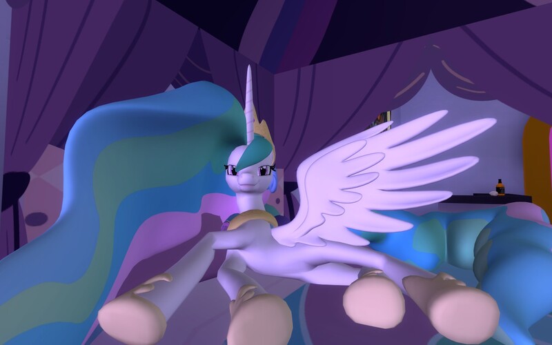 Size: 1280x800 | Tagged: 3d, artist:ridleydragon276, derpibooru import, gmod, princess celestia, solo, suggestive