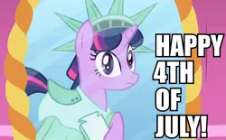 Size: 872x540 | Tagged: 4th of july, american independence day, derpibooru import, edit, edited screencap, friendship is magic, image macro, independence day, safe, screencap, solo, statue of liberty, too green, twilight sparkle