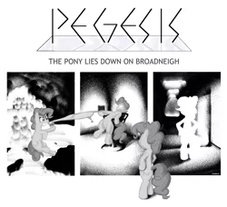 Size: 3600x3276 | Tagged: dead source, safe, artist:paarsley, derpibooru import, pinkie pie, ponified, earth pony, pony, album cover, female, genesis, hipgnosis, mare, parody, ponified album cover, progressive rock, rubber chicken, the lamb lies down on broadway