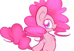 Size: 1280x884 | Tagged: safe, artist:extradan, derpibooru import, pinkie pie, earth pony, pony, chest fluff, cute, diapinkes, female, mare, profile, simple background, solo, white background