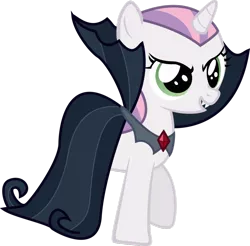 Size: 900x884 | Tagged: artist:lightningtumble, clothes, costume, derpibooru import, safe, simple background, solo, sweetie belle, transparent background, vampire, vector