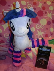 Size: 960x1280 | Tagged: artist needed, chocolate, derpibooru import, horn ring, irl, photo, plushie, safe, twilight sparkle