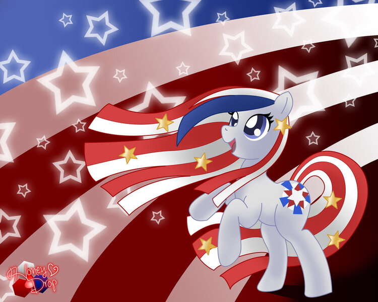 Size: 1000x800 | Tagged: artist:honey-drop, derpibooru import, looking up, nation ponies, oc, oc:star spangled, safe, solo, united states, unofficial characters only