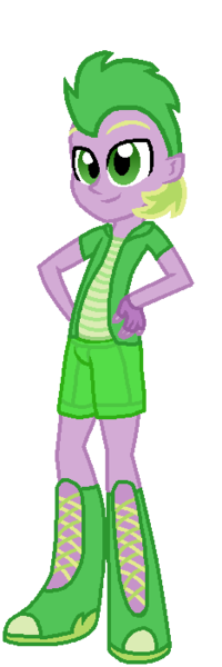 Size: 234x703 | Tagged: safe, artist:selenaede, artist:starryoak, derpibooru import, spike, equestria girls, alternate design, equestria girls-ified, hand on hip, human spike, simple background, solo, transparent background