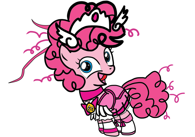 Size: 1024x719 | Tagged: artist:omegaridersangou, cure happy, derpibooru import, pinkie pie, precure, pretty cure, safe, smile precure, solo, young