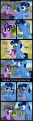 Size: 1000x3650 | Tagged: safe, artist:coltsteelstallion, derpibooru import, night light, twilight sparkle, unicorn, blush sticker, blushing, comic, female, filly, filly twilight sparkle, horrified, sex education, the birds and the bees, the talk, tower of pimps, unicorn twilight, younger