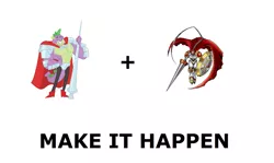 Size: 1337x796 | Tagged: beefspike, derpibooru import, digimon, dukemon, exploitable meme, gallantmon, make it happen, meme, meta, safe, spike