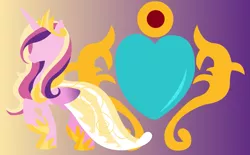 Size: 1691x1047 | Tagged: artist:dragon51116, crystal empire, derpibooru import, princess cadance, safe, solo, symbol, vector, wallpaper