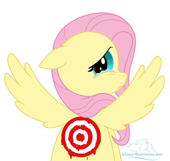 Size: 550x520 | Tagged: artist:megacreomon, crying, derpibooru import, fluttershy, safe, solo, target