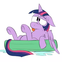 Size: 700x700 | Tagged: safe, artist:karpet-shark, derpibooru import, twilight sparkle, twilight sparkle (alicorn), alicorn, pony, twily-daily, female, mare, solo, swimming pool, tongue out