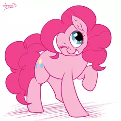 Size: 2000x2000 | Tagged: safe, artist:arnachy, derpibooru import, pinkie pie, earth pony, pony, cute, diapinkes, ear fluff, female, heart eyes, high res, mare, smiling, solo, wingding eyes