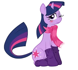 Size: 10000x9059 | Tagged: absurd resolution, artist:alexpony, artist:carnifex, artist:skutchi, blushing, clothes, cute, derpibooru import, looking at you, one eye closed, .psd available, safe, scarf, sitting, smiling, socks, solo, twilight sparkle, wink