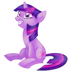 Size: 900x987 | Tagged: dead source, safe, artist:feyrah, derpibooru import, twilight sparkle, pony, unicorn, grin, looking up, simple background, sitting, smiling, solo, transparent background