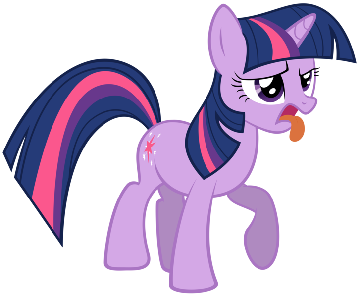 Size: 7360x6056 | Tagged: dead source, safe, artist:dentist73548-floozy, derpibooru import, twilight sparkle, pony, unicorn, absurd resolution, bleh, disgusted, simple background, solo, tongue out, transparent background, unicorn twilight, vector