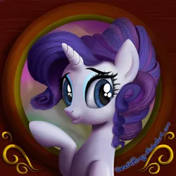 Size: 1024x1024 | Tagged: alternate hairstyle, artist:deathpwny, derpibooru import, pouting, rarity, safe, solo