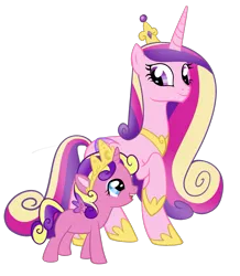 Size: 1139x1304 | Tagged: artist:arirock6227825, artist:couratiel, derpibooru import, mama cadence, mother and daughter, princess cadance, princess skyla, safe