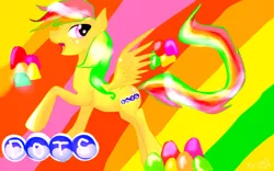 Size: 1680x1050 | Tagged: safe, artist:rainbowyponies, derpibooru import, oc, unofficial characters only, pegasus, pony, candy, contest, cutie mark, dots, female, mare, solo