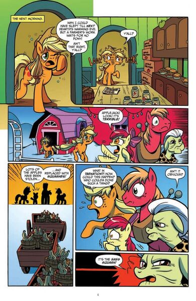 Size: 651x1000 | Tagged: safe, derpibooru import, idw, applejack, spoiler:comic