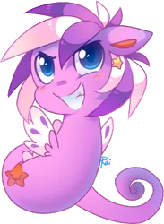 Size: 297x406 | Tagged: artist:pekou, derpibooru import, oc, oc:bubbleblast, safe, sea pony, solo, unofficial characters only