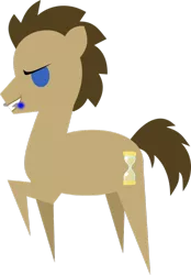Size: 746x1072 | Tagged: safe, artist:demonreapergirl, derpibooru import, doctor whooves, time turner, earth pony, pony, cutie mark, hooves, lineless, male, mouth hold, pointy ponies, raised hoof, simple background, solo, sonic screwdriver, stallion, transparent background, vector