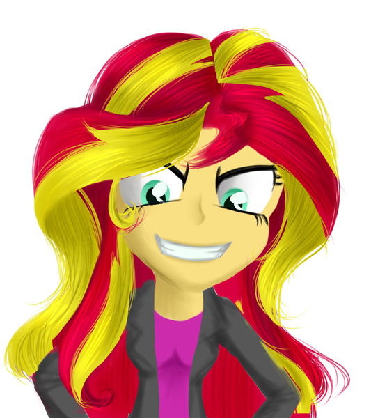 Size: 1000x1080 | Tagged: safe, artist:sakurawolfer, derpibooru import, sunset shimmer, equestria girls, solo