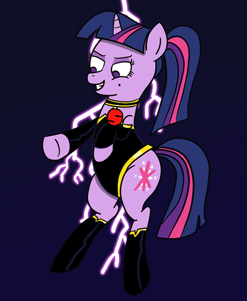 Size: 500x608 | Tagged: antagonist, artist:feralroku, crime syndicate of amerika, dc comics, derpibooru import, justice league crisis on two earths, mole, ponytail, safe, solo, superwoman, twilight sparkle