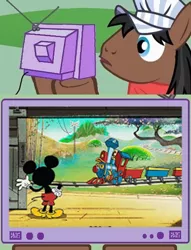 Size: 392x512 | Tagged: cameo, casey jones, casey jr., derpibooru import, disney, dumbo, exploitable meme, full steam, meme, mickey mouse, new mickey mouse shorts, obligatory pony, promontory, safe, tokyo go, train, tv meme