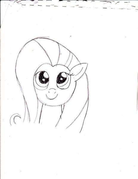 Size: 637x825 | Tagged: artist:ced75, derpibooru import, fluttershy, safe, sketch, solo