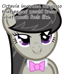 Size: 663x780 | Tagged: safe, derpibooru import, octavia melody, pegasus, pony, glorious cello princess, insane pony thread, inventor, music, smiling, solo, tumblr, wings