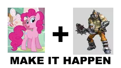 Size: 1280x720 | Tagged: borderlands, borderlands 2, derpibooru import, exploitable meme, krieg, make it happen, meme, meta, pinkie pie, safe