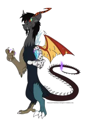 Size: 500x719 | Tagged: artist:smilydon, derpibooru import, draconequified, draconequus, king sombra, safe, solo, species swap, tumblr