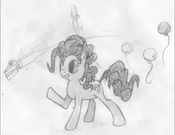 Size: 1747x1347 | Tagged: artist:onsaud, balloon, cake, derpibooru import, pinkie pie, safe, solo