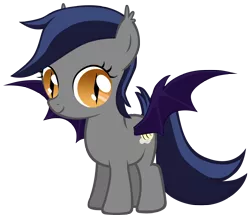 Size: 3600x3096 | Tagged: safe, artist:zee66, derpibooru import, oc, oc:echo, unofficial characters only, bat pony, pony, cute, filly, foal, looking at you, simple background, solo, transparent background, vector