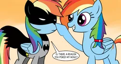 Size: 1280x681 | Tagged: batman, batmare, boop, crossover, dc comics, derpibooru import, heterochromia, mage dash, parody, rainbow dash, safe, tumblr