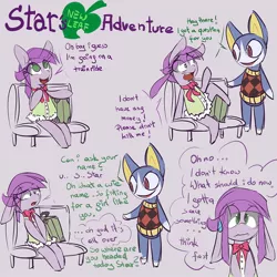 Size: 1000x1000 | Tagged: animal crossing, artist:starlightspark, creepy, crossover, cute, derpibooru import, oc, oc:starlight spark, rover, safe, semi-anthro, tumblr