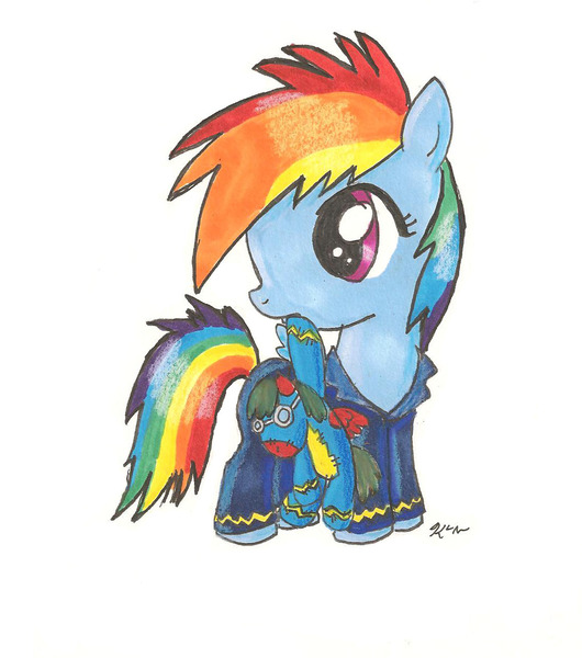 Size: 1114x1260 | Tagged: artist:catscratchpaper, clothes, derpibooru import, pajamas, rainbow dash, safe, solo, traditional art