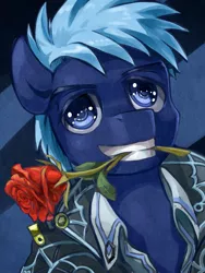 Size: 600x800 | Tagged: artist:saturnspace, clockwise whooves, derpibooru import, jack harkness, mouth hold, safe, solo, star hunter