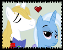 Size: 128x101 | Tagged: safe, artist:enigmaticfrustration, derpibooru import, prince blueblood, trixie, bluetrix, deviantart stamp, female, male, shipping, stamp, straight